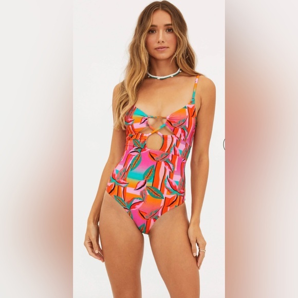 New | Beach Riot Leslie One Piece In Palm Beach Sz: Small $178